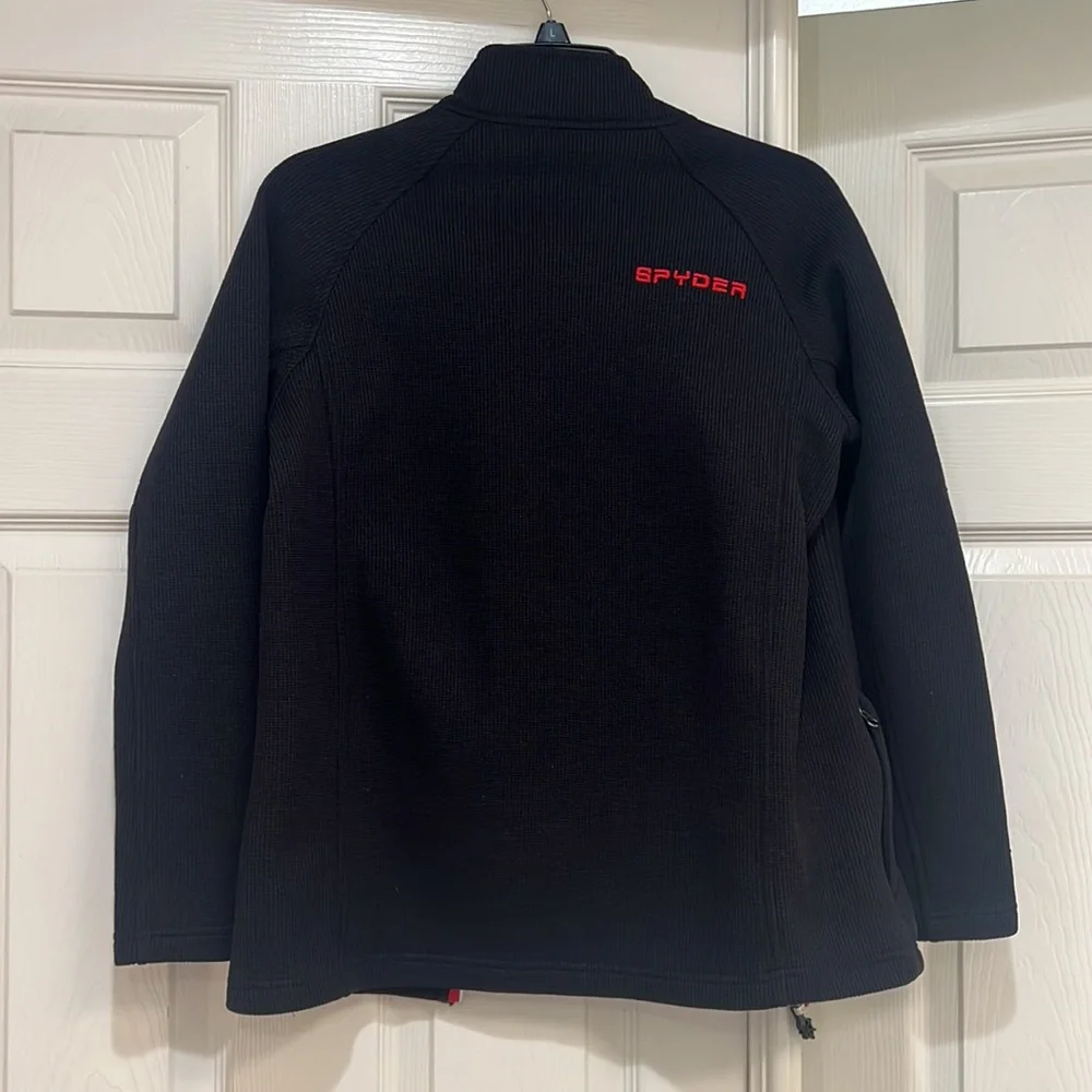 Spyder Black and Red‎ Full Zip Thermal Jacket Youth Size L14/16